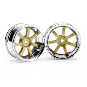 RAYS GRAM LIGHTS 57S-PRO CHROME/GOLD (6mm OFFSET) 6mm OffSet HPI