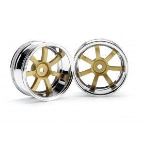 RAYS GRAM LIGHTS 57S-PRO CHROME/GOLD (9mm OFFSET) 9mm OffSet HPI