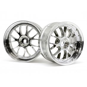 LP29 LM-R WHEEL CHROME (2pcs) 29mm wide (3mm off set), must HPI