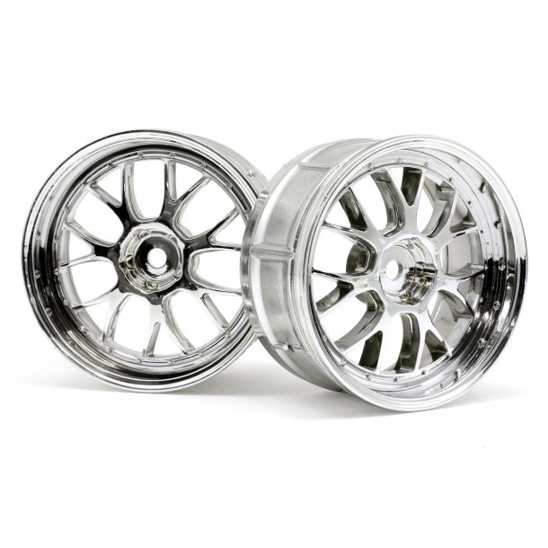 LP29 LM-R WHEEL CHROME (2pcs) 29mm wide (3mm off set), must HPI