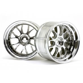 LP35 LM-R WHEEL CHROME (2pcs) 35mm wide (9mm off set), must HPI