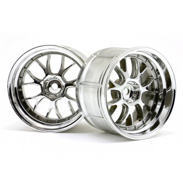 LP35 LM-R WHEEL CHROME (2pcs) 35mm wide (9mm off set), must HPI