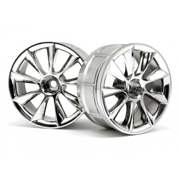 LP29 WHEEL ATG RS8 CHROME (2pcs) 29mm wide (3mm off set), mu HPI