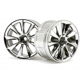 LP32 WHEEL ATG RS8 CHROME (2pcs) 32mm wide (6mm off set), mu HPI