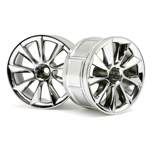 LP32 WHEEL ATG RS8 CHROME (2pcs) 32mm wide (6mm off set), mu HPI