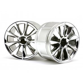 LP35 WHEEL ATG RS8 CHROME (2pcs) 35mm wide (9mm off set), mu HPI