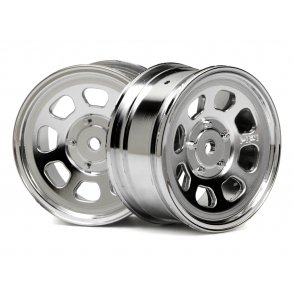 STOCK CAR WHEEL 26MM CHROME (1MM OFFSET) HPI