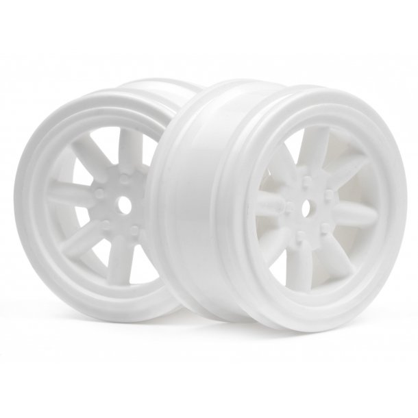 SPOKE WHEEL 26mm WHITE 0mm OFFSET Must use with 26mm (Narrow HPI
