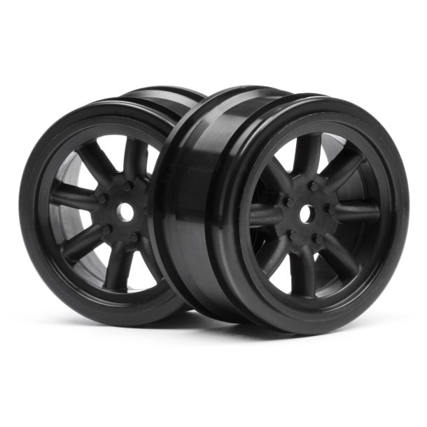 SPOKE WHEEL 26mm BLACK 0mm OFFSET Must use with 26mm (Narrow HPI