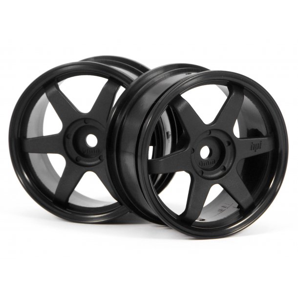 TE37 WHEEL 26MM BLACK (0MM OFFSET) OMM OFFET/FIT 26MM WIDTH HPI