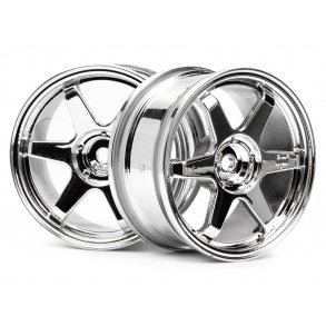 TE37 WHEEL 26MM CHROME (0MM OFFSET) OMM OFFET/FIT 26MM WIDTH HPI