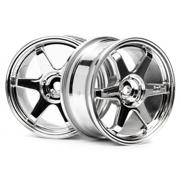 TE37 WHEEL 26MM CHROME (0MM OFFSET) OMM OFFET/FIT 26MM WIDTH HPI