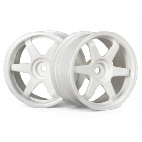 TE37 WHEEL 26MM WHITE(3MM OFFSET) 3MM OFFSET/FIT 26MM WIDTH HPI
