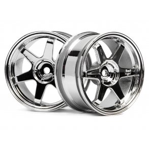 TE37 WHEEL 26MM CHROME (3MM OFFSET) 3MM OFFSET/FIT 26MM WIDT HPI