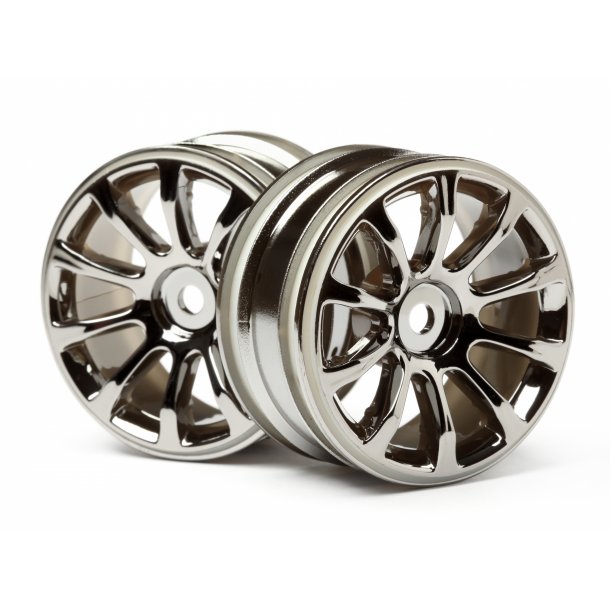 MX60 10 SPOKE WHEEL BLACK CHROME (0mm OFFSET/2pcs) SWITCH HPI