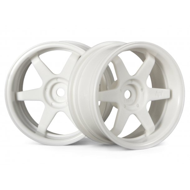 TE37 WHEEL 26MM WHITE (6MM OFFSET) 6MM OFFSET/FIT 26MM WIDTH HPI
