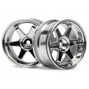 TE37 WHEEL 26MM CHROME (6MM OFFSET) 6MM OFFSET/FIT 26MM WIDT HPI