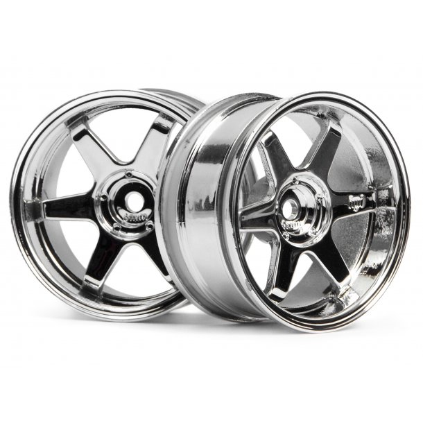 TE37 WHEEL 26MM CHROME (6MM OFFSET) 6MM OFFSET/FIT 26MM WIDT HPI