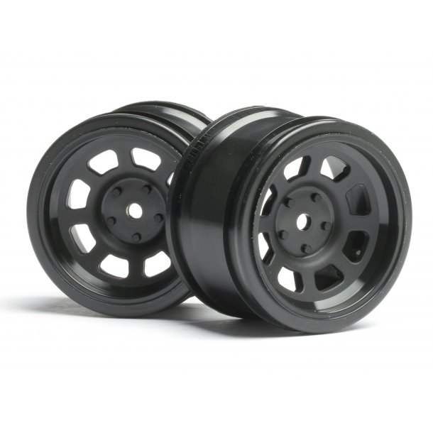 VINTAGE STOCK CAR WHEEL 31mm Black (6mm OFFSET) Must use wit HPI