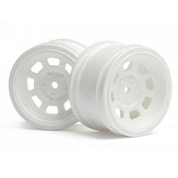 VINTAGE STOCK CAR WHEEL 31mm White (6mm OFFSET) Must use wit HPI