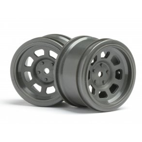 VINTAGE STOCK CAR WHEEL 31mm Gunmetal (6mm OFFSET) Must use HPI