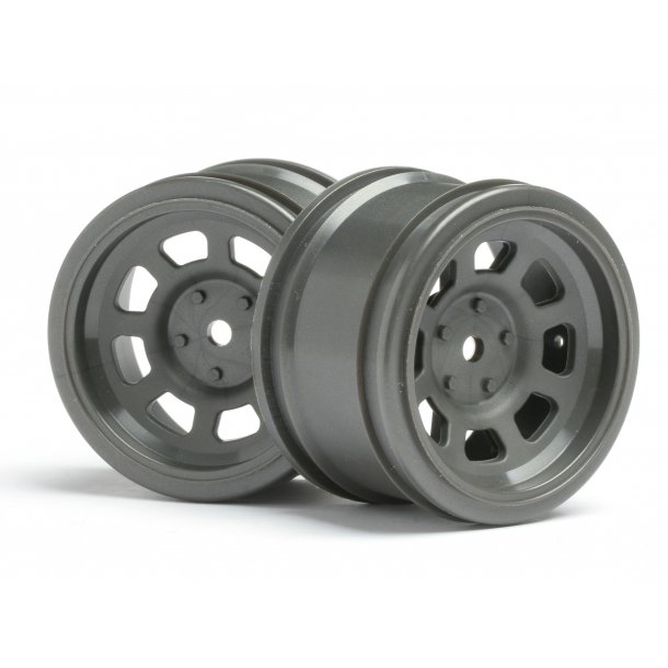 VINTAGE STOCK CAR WHEEL 31mm Gunmetal (6mm OFFSET) Must use HPI