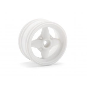 MX60 4 SPOKE WHEEL WHITE (0mm OFFSET/2pcs) CUP RACER 1M/0mm HPI