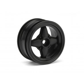 MX60 4 SPOKE WHEEL BLACK (0mm OFFSET/2pcs) CUP RACER 1M/0mm HPI