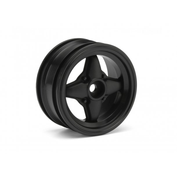 MX60 4 SPOKE WHEEL BLACK (0mm OFFSET/2pcs) CUP RACER 1M/0mm HPI