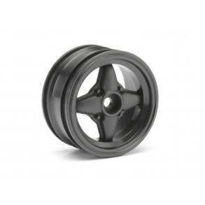 MX60 4 SPOKE WHEEL GUNMETAL (0mm OFFSET/2pcs) CUP RACER 1M/0 HPI