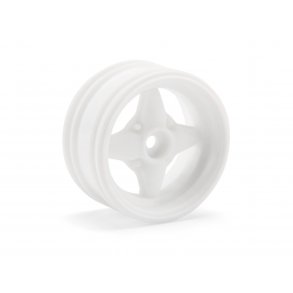 MX60 4 SPOKE WHEEL WHITE (3mm OFFSET/2pcs) CUP RACER 1M/3mm HPI