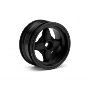 MX60 4 SPOKE WHEEL BLACK (3mm OFFSET/2pcs) CUP RACER 1M/3mm HPI