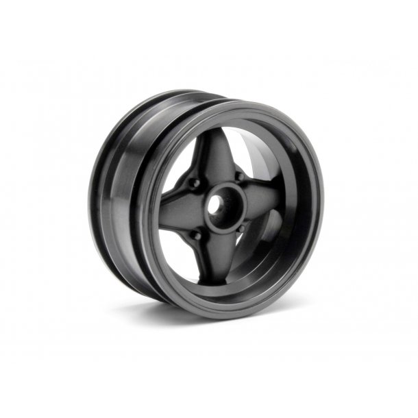 MX60 4 SPOKE WHEEL GUNMETAL (3mm OFFSET/2pcs) CUP RACER 1M/3 HPI