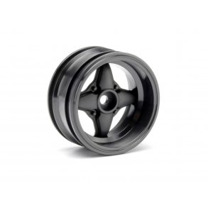 MX60 4 SPOKE WHEEL GUNMETAL (6mm OFFSET/2pcs) CUP RACER 1M/6 HPI