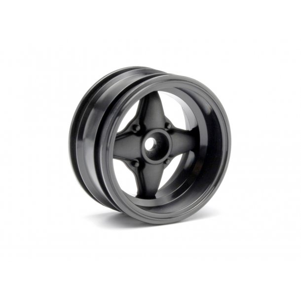 MX60 4 SPOKE WHEEL GUNMETAL (6mm OFFSET/2pcs) CUP RACER 1M/6 HPI