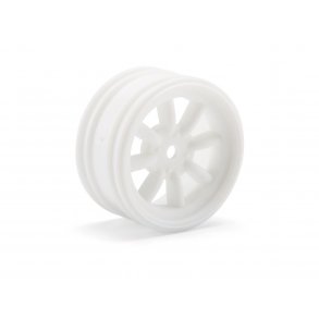 MX60 8 SPOKE WHEEL WHITE (0mm OFFSET/2pcs) CUP RACER 1M/0mm HPI