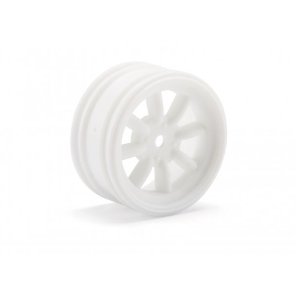 MX60 8 SPOKE WHEEL WHITE (0mm OFFSET/2pcs) CUP RACER 1M/0mm HPI