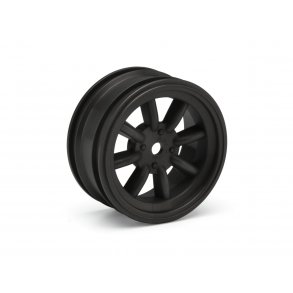 MX60 8 SPOKE WHEEL BLACK (0mm OFFSET/2pcs) CUP RACER 1M/0mm HPI