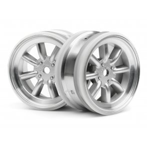 MX60 8 SPOKE WHEEL MATTE CHROME (0mm OFFSET) CUP RACER 1M/Sw HPI