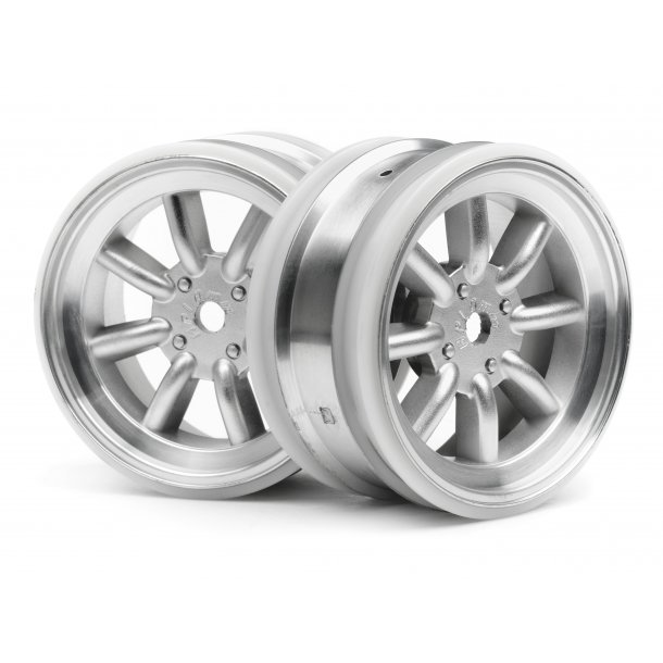 MX60 8 SPOKE WHEEL MATTE CHROME (0mm OFFSET) CUP RACER 1M/Sw HPI