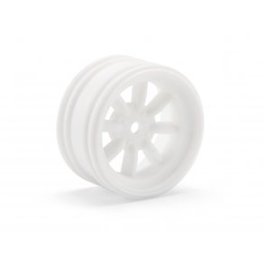MX60 8 SPOKE WHEEL WHITE (3mm OFFSET/2pcs) CUP RACER 1M/3mm HPI