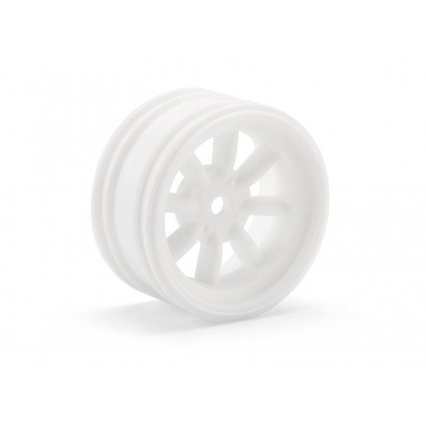 MX60 8 SPOKE WHEEL WHITE (3mm OFFSET/2pcs) CUP RACER 1M/3mm HPI
