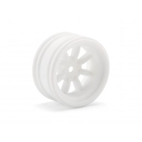 MX60 8 SPOKE WHEEL WHITE (6mm OFFSET/2pcs) CUP RACER 1M/6mm HPI