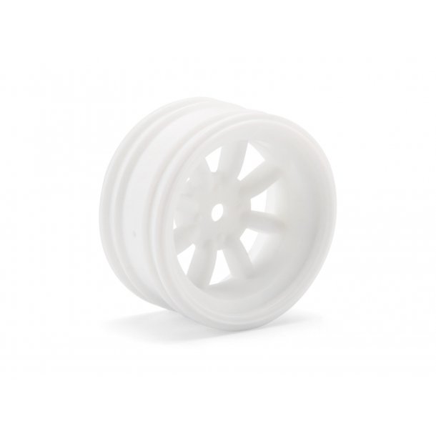 MX60 8 SPOKE WHEEL WHITE (6mm OFFSET/2pcs) CUP RACER 1M/6mm HPI
