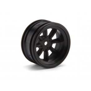 MX60 8 SPOKE WHEEL BLACK (6mm OFFSET/2pcs) CUP RACER 1M/6mm HPI