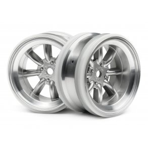 MX60 8 SPOKE WHEEL MATTE CHROME (6mm OFFSET) CUP RACER 1M/Sw HPI