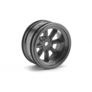 MX60 8 SPOKE WHEEL GUNMETAL (6mm OFFSET/2pcs) CUP RACER 1M/6 HPI