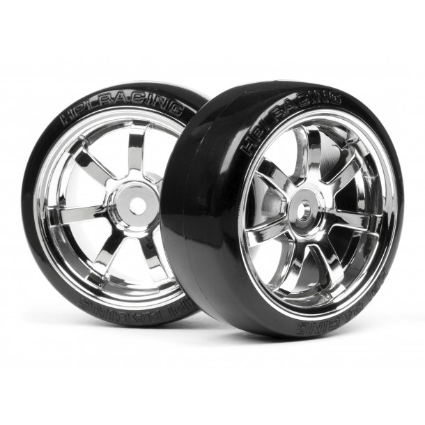 T-DRIFT TIRE 26mm RAYS 57S-PRO WHEEL CHROME 26mm width/0mm o HPI