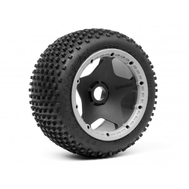 DIRT BUSTER BLOCK TIRE HD COMPOUND ON BLACK WHEEL Baja 5B/Re HPI