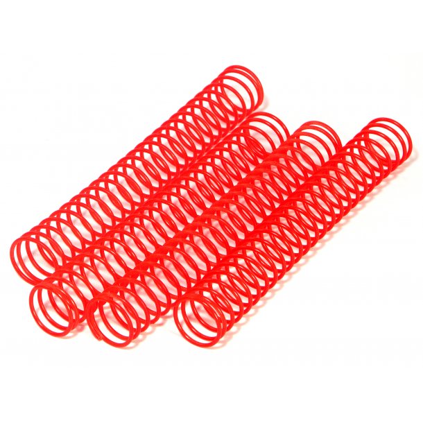 SHOCK SPRING 14.4x117x1.2mmx25 COILS (RED/4PCS) SAVAGE/SOFT/ HPI